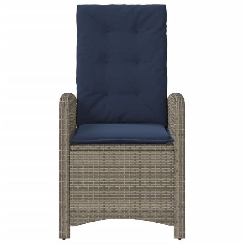 Casa si Gradina - Gradina si terasa - Mobilier exterior - Scaune si sezlonguri gradina - Scaune de gradina rabatabile cu perne, 2 buc., gri, poliratan - Infinity.ro