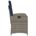 Casa si Gradina - Gradina si terasa - Mobilier exterior - Scaune si sezlonguri gradina - Scaune de gradina rabatabile cu perne, 2 buc., gri, poliratan - Infinity.ro