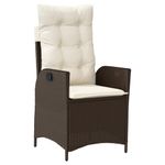 Casa si Gradina - Gradina si terasa - Mobilier exterior - Seturi mobila gradina - Set bistro cu perne, 3 piese, maro, poliratan - Infinity.ro