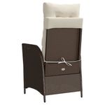 Casa si Gradina - Gradina si terasa - Mobilier exterior - Seturi mobila gradina - Set bistro cu perne, 3 piese, maro, poliratan - Infinity.ro
