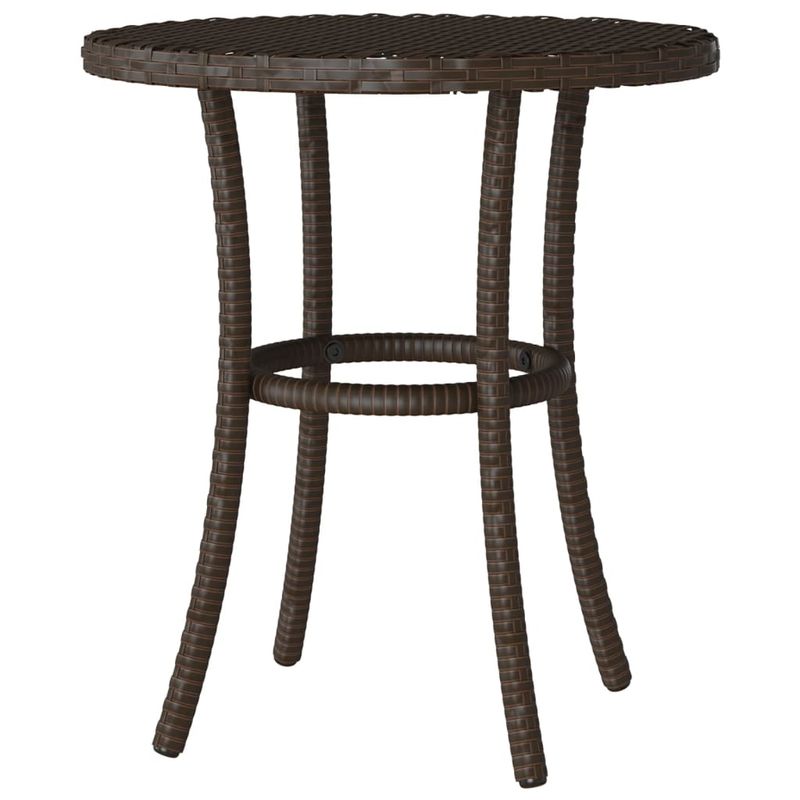 Casa si Gradina - Gradina si terasa - Mobilier exterior - Seturi mobila gradina - Set bistro cu perne, 3 piese, maro, poliratan - Infinity.ro
