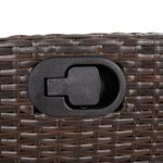 Casa si Gradina - Gradina si terasa - Mobilier exterior - Seturi mobila gradina - Set bistro cu perne, 3 piese, maro, poliratan - Infinity.ro
