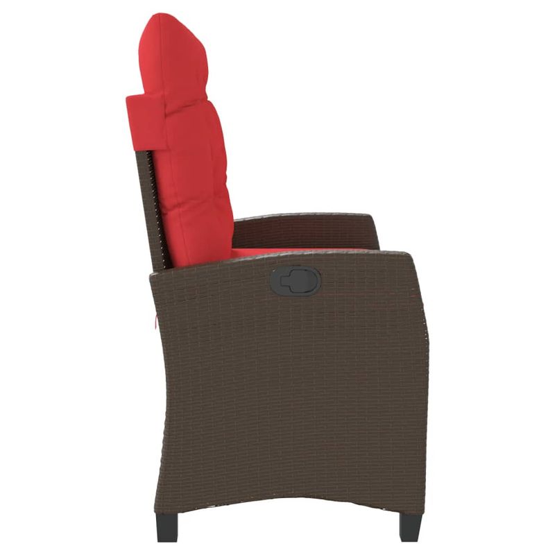 Casa si Gradina - Gradina si terasa - Mobilier exterior - Bancute de gradina - Banca de gradina rabatabila cu perne, maro, poliratan - Infinity.ro