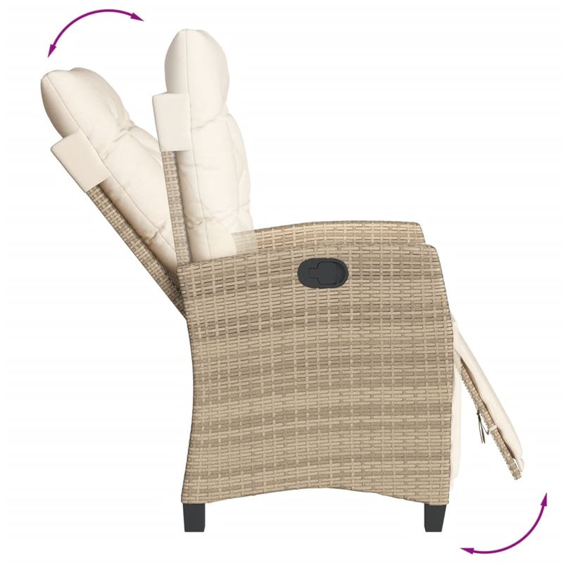Casa si Gradina - Gradina si terasa - Mobilier exterior - Seturi mobila gradina - Set bistro cu perne, 3 piese, bej, poliratan - Infinity.ro