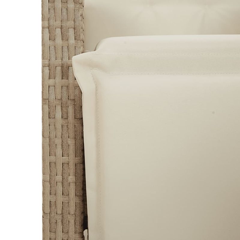 Casa si Gradina - Gradina si terasa - Mobilier exterior - Seturi mobila gradina - Set bistro cu perne, 3 piese, bej, poliratan - Infinity.ro