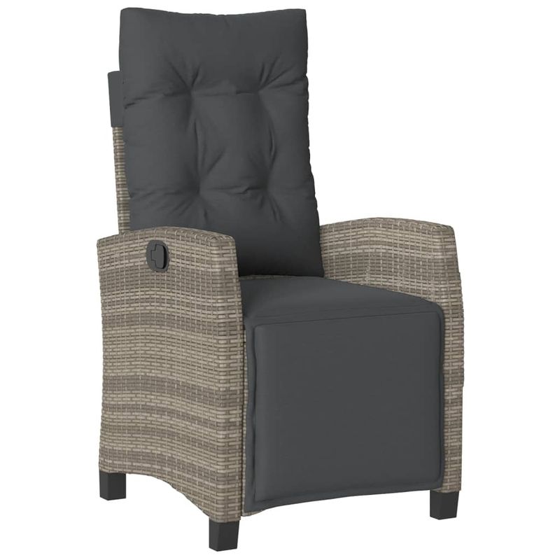 Casa si Gradina - Gradina si terasa - Mobilier exterior - Seturi mobila gradina - Set bistro de gradina cu perne, 3 piese, gri, poliratan - Infinity.ro