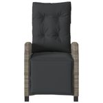 Casa si Gradina - Gradina si terasa - Mobilier exterior - Seturi mobila gradina - Set bistro de gradina cu perne, 3 piese, gri, poliratan - Infinity.ro