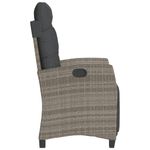 Casa si Gradina - Gradina si terasa - Mobilier exterior - Seturi mobila gradina - Set bistro de gradina cu perne, 3 piese, gri, poliratan - Infinity.ro