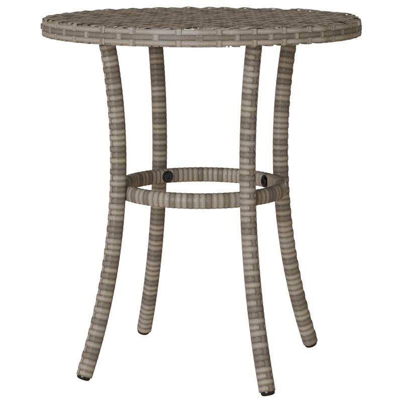 Casa si Gradina - Gradina si terasa - Mobilier exterior - Seturi mobila gradina - Set bistro de gradina cu perne, 3 piese, gri, poliratan - Infinity.ro