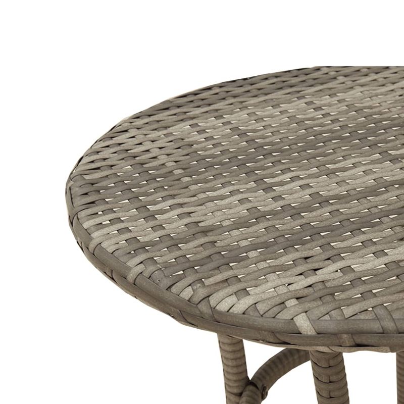 Casa si Gradina - Gradina si terasa - Mobilier exterior - Seturi mobila gradina - Set bistro de gradina cu perne, 3 piese, gri, poliratan - Infinity.ro