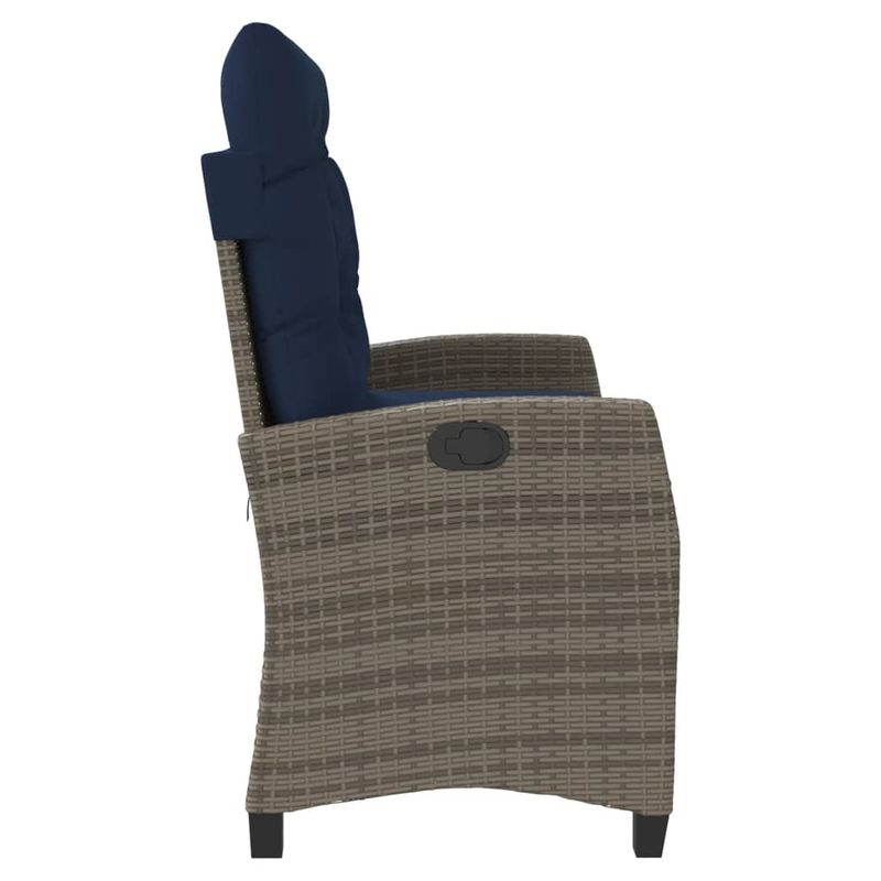 Casa si Gradina - Gradina si terasa - Mobilier exterior - Bancute de gradina - Banca de gradina rabatabila cu perne, gri, poliratan - Infinity.ro