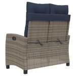 Casa si Gradina - Gradina si terasa - Mobilier exterior - Bancute de gradina - Banca de gradina rabatabila cu perne, gri, poliratan - Infinity.ro