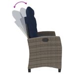 Casa si Gradina - Gradina si terasa - Mobilier exterior - Bancute de gradina - Banca de gradina rabatabila cu perne, gri, poliratan - Infinity.ro