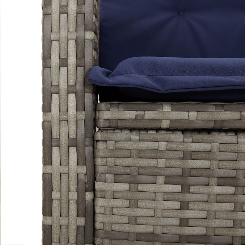 Casa si Gradina - Gradina si terasa - Mobilier exterior - Bancute de gradina - Banca de gradina rabatabila cu perne, gri, poliratan - Infinity.ro