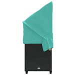 Casa si Gradina - Gradina si terasa - Mobilier exterior - Scaune si sezlonguri gradina - Sezlong cu baldachin si perne, negru, poliratan - Infinity.ro