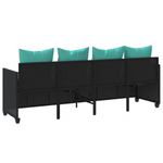 Casa si Gradina - Gradina si terasa - Mobilier exterior - Scaune si sezlonguri gradina - Sezlong cu perne, negru, poliratan - Infinity.ro