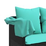 Casa si Gradina - Gradina si terasa - Mobilier exterior - Scaune si sezlonguri gradina - Sezlong cu perne, negru, poliratan - Infinity.ro