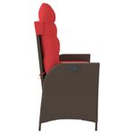Casa si Gradina - Gradina si terasa - Mobilier exterior - Bancute de gradina - Banca de gradina rabatabila cu perne, maro, poliratan - Infinity.ro