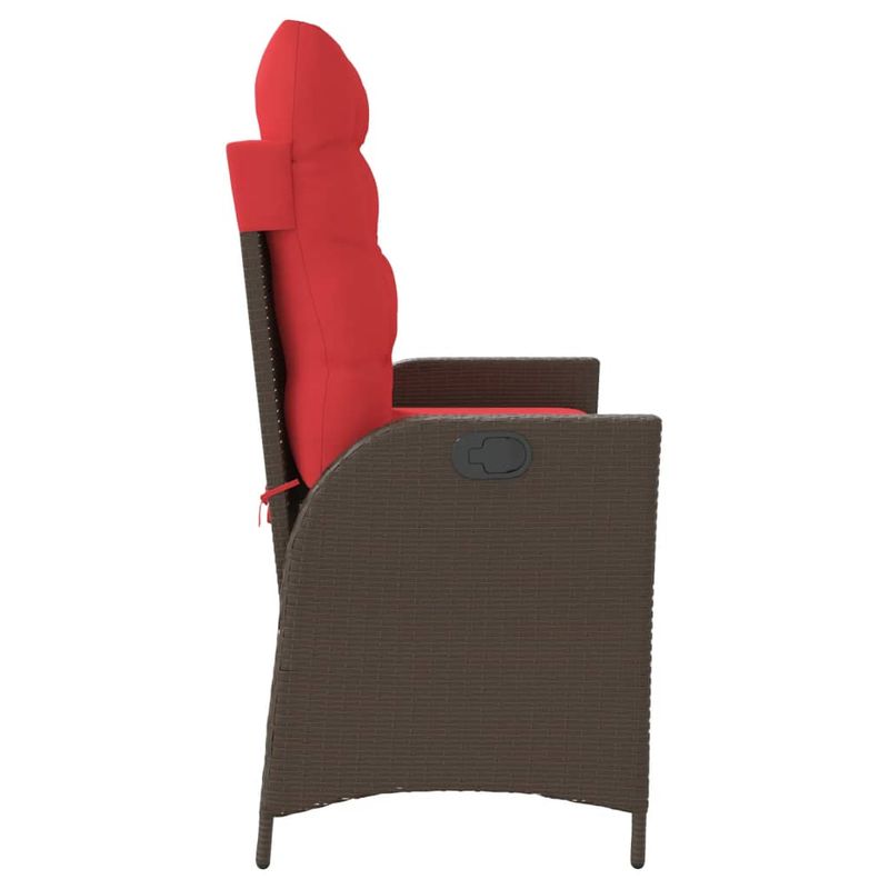 Casa si Gradina - Gradina si terasa - Mobilier exterior - Bancute de gradina - Banca de gradina rabatabila cu perne, maro, poliratan - Infinity.ro