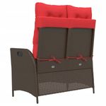 Casa si Gradina - Gradina si terasa - Mobilier exterior - Bancute de gradina - Banca de gradina rabatabila cu perne, maro, poliratan - Infinity.ro