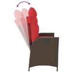 Casa si Gradina - Gradina si terasa - Mobilier exterior - Bancute de gradina - Banca de gradina rabatabila cu perne, maro, poliratan - Infinity.ro