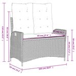 Casa si Gradina - Gradina si terasa - Mobilier exterior - Bancute de gradina - Banca de gradina rabatabila cu perne, maro, poliratan - Infinity.ro