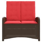 Casa si Gradina - Gradina si terasa - Mobilier exterior - Bancute de gradina - Banca de gradina rabatabila cu perne, maro, poliratan - Infinity.ro
