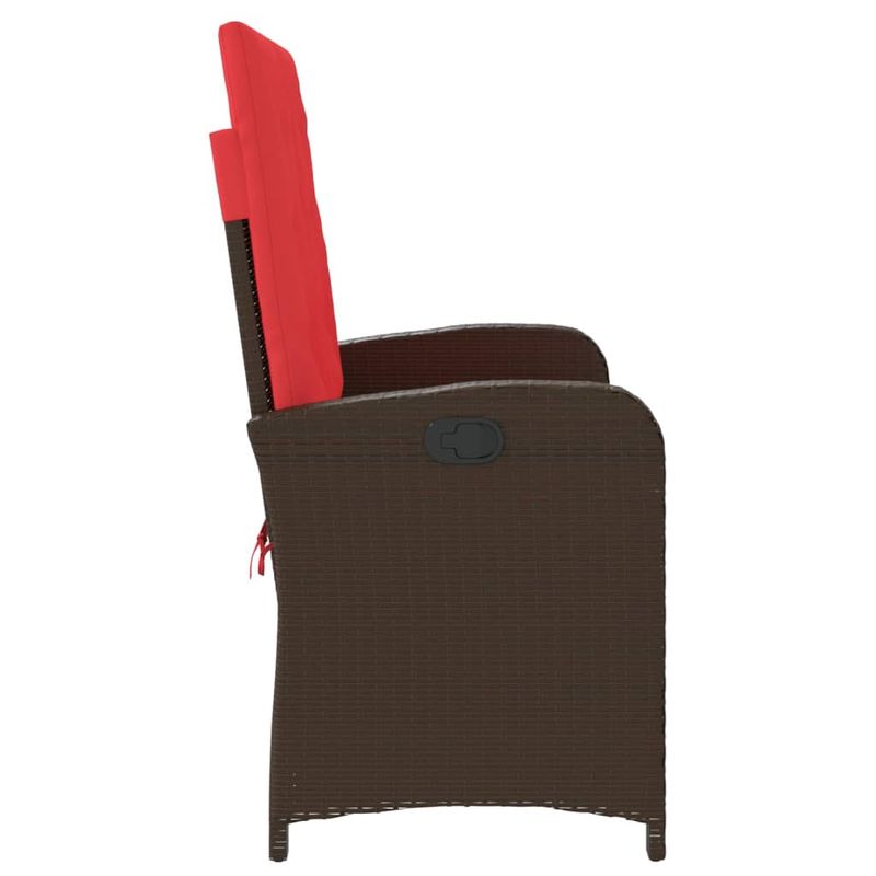 Casa si Gradina - Gradina si terasa - Mobilier exterior - Bancute de gradina - Banca de gradina rabatabila cu perne, maro, poliratan - Infinity.ro