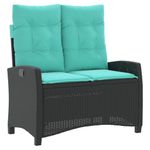 Casa si Gradina - Gradina si terasa - Mobilier exterior - Bancute de gradina - Banca de gradina rabatabila cu perne, negru, poliratan - Infinity.ro