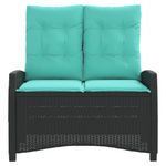 Casa si Gradina - Gradina si terasa - Mobilier exterior - Bancute de gradina - Banca de gradina rabatabila cu perne, negru, poliratan - Infinity.ro