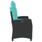 Casa si Gradina - Gradina si terasa - Mobilier exterior - Bancute de gradina - Banca de gradina rabatabila cu perne, negru, poliratan - Infinity.ro
