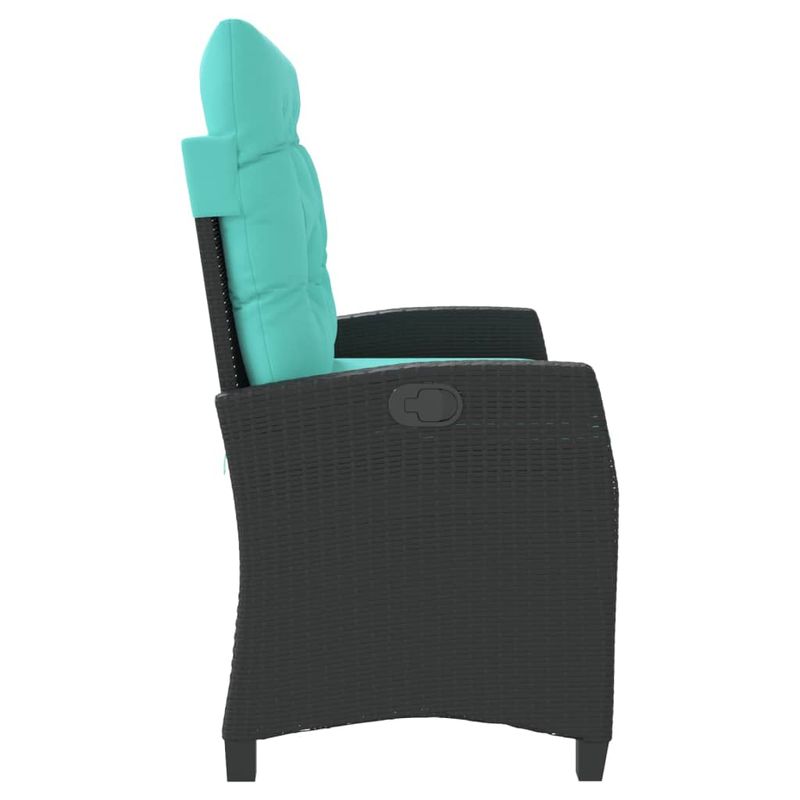 Casa si Gradina - Gradina si terasa - Mobilier exterior - Bancute de gradina - Banca de gradina rabatabila cu perne, negru, poliratan - Infinity.ro