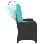 Casa si Gradina - Gradina si terasa - Mobilier exterior - Bancute de gradina - Banca de gradina rabatabila cu perne, negru, poliratan - Infinity.ro