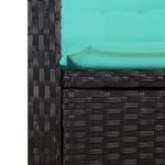 Casa si Gradina - Gradina si terasa - Mobilier exterior - Bancute de gradina - Banca de gradina rabatabila cu perne, negru, poliratan - Infinity.ro