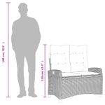 Casa si Gradina - Gradina si terasa - Mobilier exterior - Bancute de gradina - Banca de gradina rabatabila cu perne, negru, poliratan - Infinity.ro