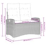 Casa si Gradina - Gradina si terasa - Mobilier exterior - Bancute de gradina - Banca de gradina rabatabila cu perne, negru, poliratan - Infinity.ro