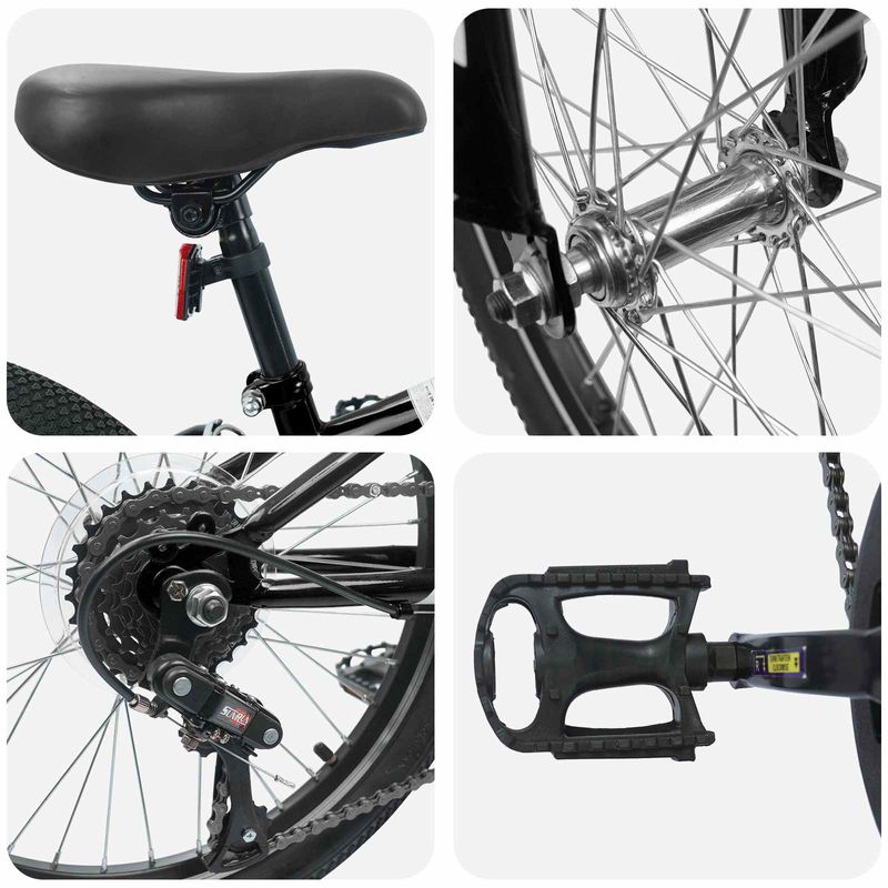 Sport si Outdoor - Ciclism - Biciclete pentru adulti - De oras - Bicicleta Montana 20 Inci 6-Speed pentru 5-8 ani Negru - Infinity.ro