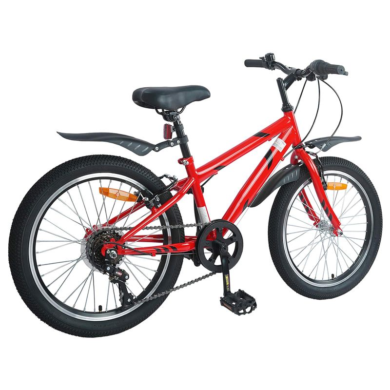 Sport si Outdoor - Ciclism - Biciclete pentru copii - Bicicleta pentru Copii 20 Inci 6-Speed pentru 6-11 ani Rosu - Infinity.ro