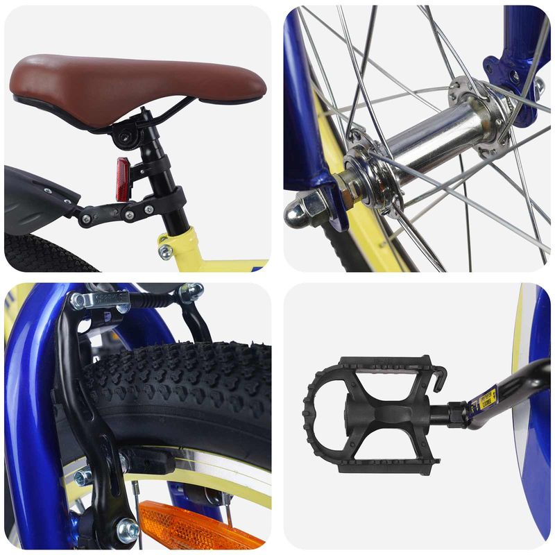 Sport si Outdoor - Ciclism - Biciclete pentru copii - Bicicleta pentru Copii 20 Inci pentru 6-11 ani Galben - Infinity.ro