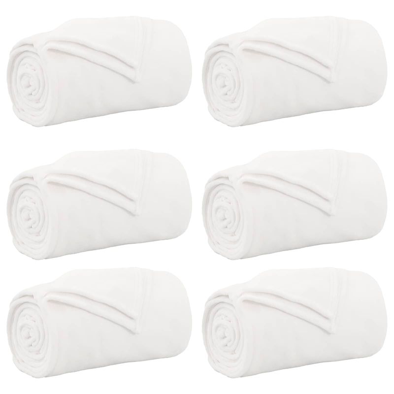 Casa si Gradina - Textile si covoare - Lenjerii de pat - Cearceafuri de pat - Paturi 6 pcs Alb 220 x 240 cm Molton - Infinity.ro