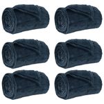 Casa si Gradina - Textile si covoare - Lenjerii de pat - Cearceafuri de pat - Paturi 6 pcs Albastru marin 240 x 270 cm Molton - Infinity.ro