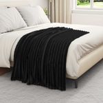 Casa si Gradina - Textile si covoare - Pături și cuverturi - Pături - Patura Negru 150 x 130 cm Molton - Infinity.ro