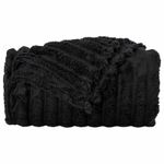 Casa si Gradina - Textile si covoare - Pături și cuverturi - Pături - Patura Negru 150 x 130 cm Molton - Infinity.ro