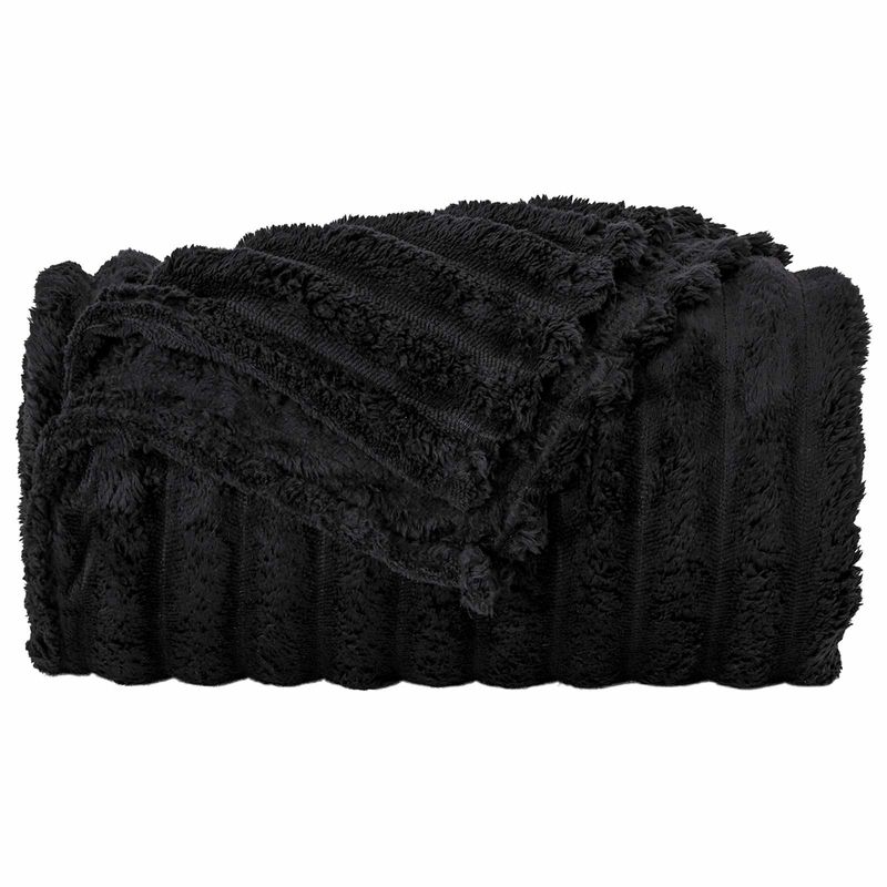 Casa si Gradina - Textile si covoare - Pături și cuverturi - Pături - Patura Negru 150 x 130 cm Molton - Infinity.ro