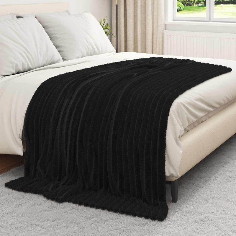 Casa si Gradina - Textile si covoare - Pături și cuverturi - Pături - Patura Negru 200 x 150 cm Molton - Infinity.ro