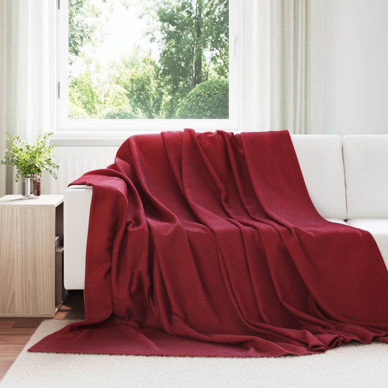 Casa si Gradina - Textile si covoare - Lenjerii de pat - Cearceafuri de pat - Patura Rosu Bordeaux 240 x 220 cm Molton - Infinity.ro