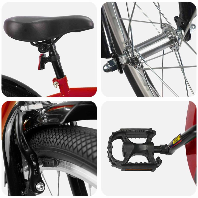 Sport si Outdoor - Ciclism - Biciclete pentru copii - Bicicleta pentru Copii 20 Inci pentru 6-11 ani Rosu - Infinity.ro