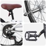 Sport si Outdoor - Ciclism - Biciclete pentru adulti - De oras - Bicicleta Montana 24 Inci 6-Speed pentru 8-12 ani Alb - Infinity.ro