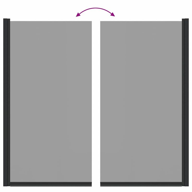 Casa si Gradina - Sanitare - Cazi si cabine de dus - Paravane si usi - Ecran de baie pentru dus Manual Negru 68 x 130 cm Sticla intarita - Infinity.ro