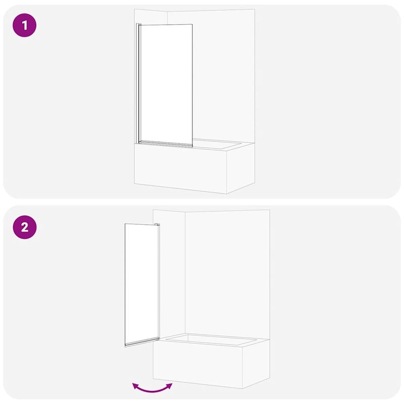 Casa si Gradina - Sanitare - Cazi si cabine de dus - Paravane si usi - Ecran de baie pentru dus Manual Negru 68 x 130 cm Sticla intarita - Infinity.ro